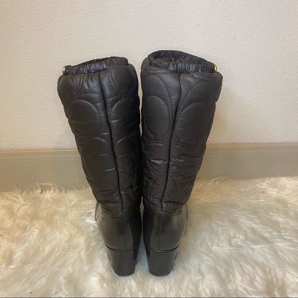 Coach Patent Leather Quilted Cantina Mid-Calf Boot - Picture 6 of 10